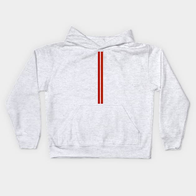 Racing Stripe Red Kids Hoodie by Frazza001